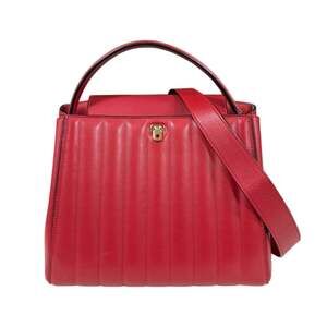 Valextra Medium Brera Shoulder Bag in Red Leather for Women, 2-Way